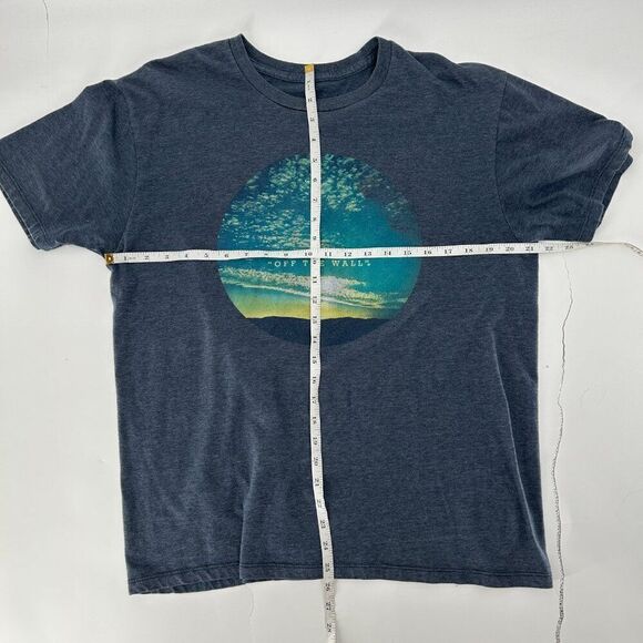 Vans "Off The Wall" Mountain Sky Heather Blue Skateboard Graphic Tee Size Large - Picture 5 of 5